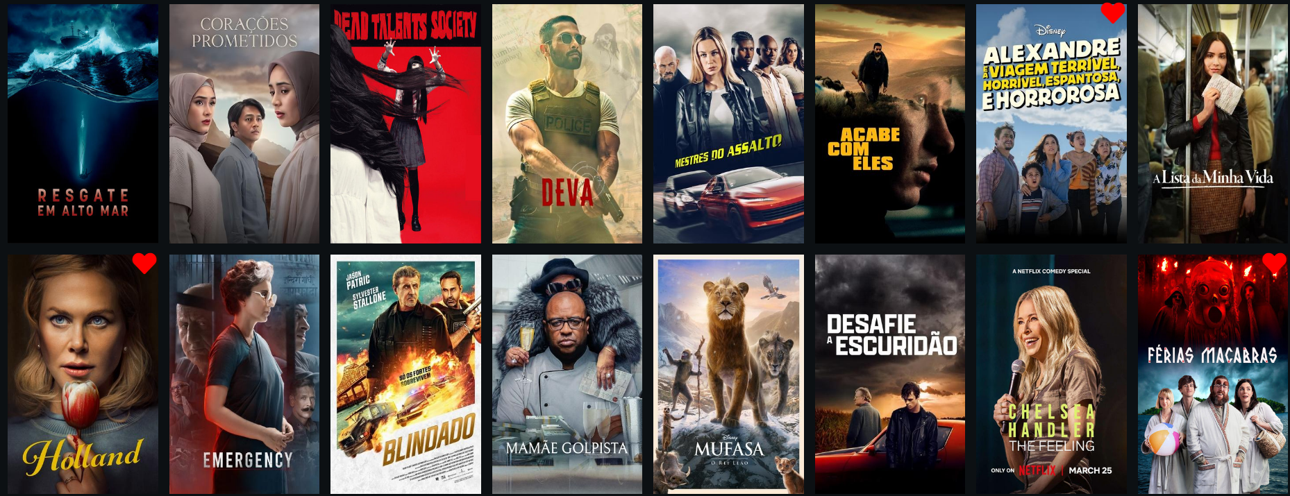 Montagem de capas de filmes e s?ries
